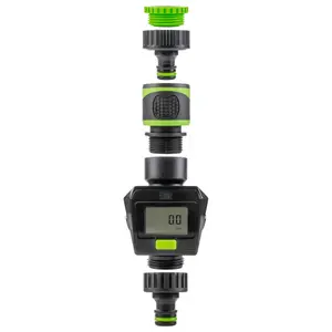 garden tap water flow meter,measure up to 1000l,universal hose connections