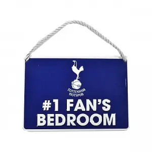 Tottenham Hotspur FC 1 Fans Bedroom Door Sign Navy/White (One Size)