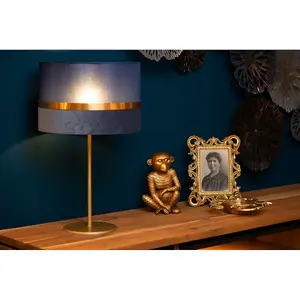 Lucide Extravaganza Tusse Retro Table Lamp 30cm - 1xE14 - Blue