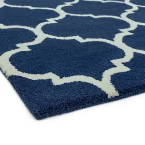 Blue Camel Luxurious Modern Geometric Handmade Rug For Living Room Bedroom & Dining Room-160cm X 230cm