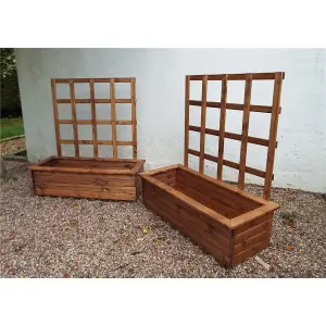 Traditional Extra Large Kensington Wooden Planter x 2