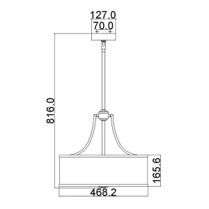 Elstead Prospect Park 4 Light Round Ceiling Pendant Satin Nickel, Chrome, E27