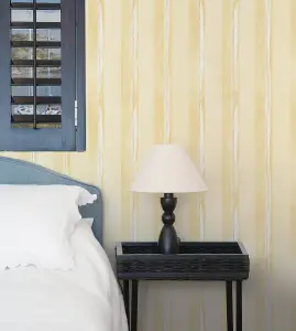 Galerie Smart Stripes 2 Yellow Gold Watercolour Stripe Smooth Wallpaper