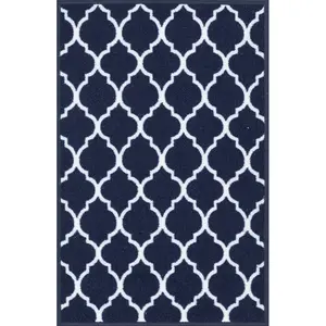 Vasta Non-Slip Indoor Outdoor Door Mat Navy / Rectangle 120 x 160 cm