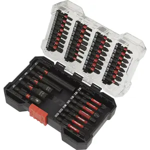 44-Piece Impact Grade Power Tool Bit Set with S2 Steel Bits and Durable Storage Case