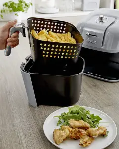 Swan 6L Retro Manual Air Fryer Grey