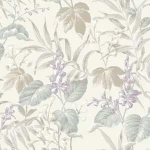 Galerie Italian Style Beige Floral Tree Leaf Desing Wallpaper Roll