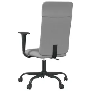 Berkfield Office Chair Light Grey Fabric