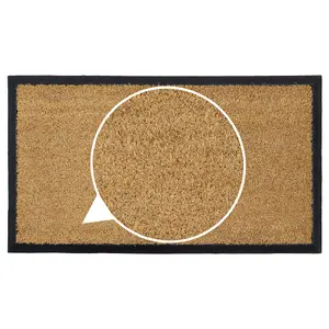 JVL Granite Rubber Tray Base Coir Doormat 40x70cm