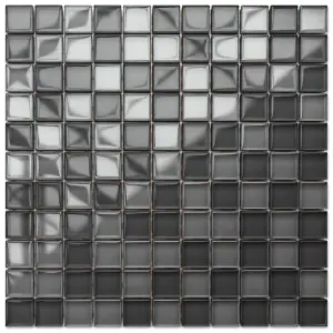 Glass mosaic on mesh for bathroom or kitchen 300mm x 300mm - Kafka