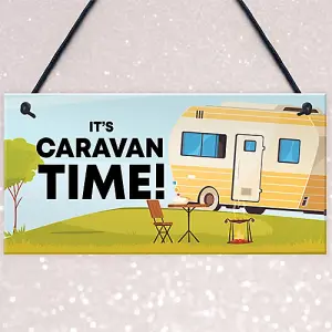 Red Ocean Caravan Sign Novelty Campervan Sign Caravan Lover Gift Birthday Retirement Gifts