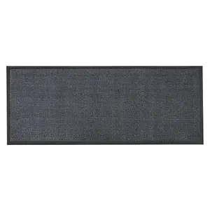 JVL Heavy Duty Barrier Door Mat, 60x150cm, Blue/Black