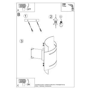 Hestia Steel Black 1 Light Classic Wall Light