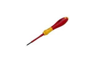 WIHA Pozidriv Electricians Screwdriver Insulated 1000v VDE Slim Fit SoftFinish Pozi PZ0 x 60mm 00877