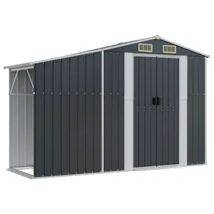 Breban Garden Shed 277 x 365.5 x 179 cm Galvanised Steel Anthracite