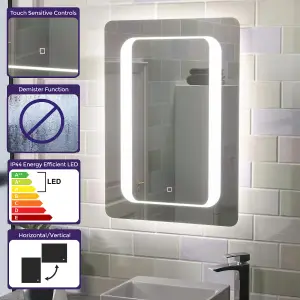 Nes Home Mia Illuminated LED Bathroom Mirror with Anti Fog and Touch Switch