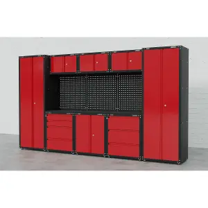 Sealey American Pro 3.3m Modular Storage System 665mm - Red APMS80COMBO1