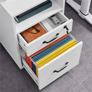 40cm Wide 2 -Drawer Mobile File Cabinet White