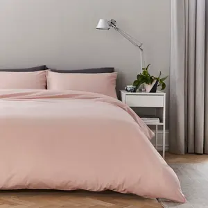 Pure Cotton Duvet Cover Set Blush / Single - 1 Pillowcase (45 x 80 cm)