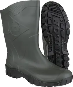 Dunlop Dee Wide Calf Wellingtons | Low Cut Comfort Fit, Green / 44