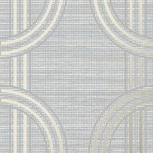 Superfresco Easy Decadence Geo Grey & Gold effect Smooth Wallpaper