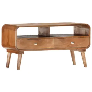 Berkfield TV Cabinet 90x35x47 cm Solid Mango Wood