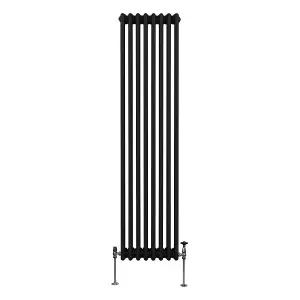 Traditional 3 Column Radiator - 1800 x 382 mm - Black