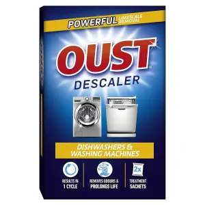 Oust Dishwasher & Washing Machine Descaler (2 Sachets) (Pack of 3)