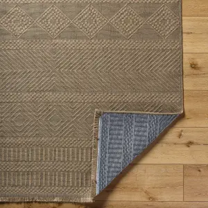 MYTHRI Machine Washable Jute Boho Runner Rug 79 x 220 cm