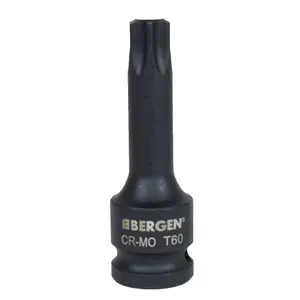 T60 x 78mm 1/2" Drive Extra Long Impact Torx / Star Male Socket Bergen