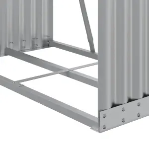 Log Holder Silver 80x45x190 cm Galvanised Steel