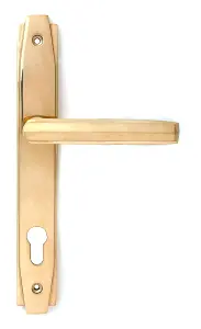 Polished Brass Art Deco Slimline Lever Espag. Lock Set