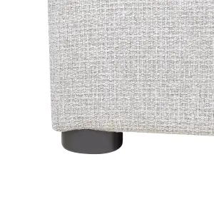 Fabric EU Single Size Ottoman Bed Light Grey DINAN