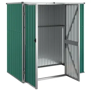 Berkfield Garden Tool Shed Green 161x89x161 cm Galvanised Steel