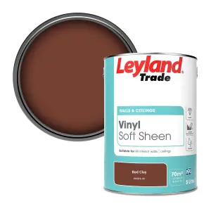 Leyland Trade Vinyl Soft Sheen Walls & Ceilings Emulsion Paint Red Clay (PPG16-32) - 5L