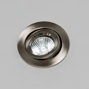 Litecraft 2 Pack Satin Chrome Modern IP20 Fire Rated Adjustable Downlights