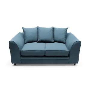 Darcy 2 Seater Sofa in Teal Linen Fabric