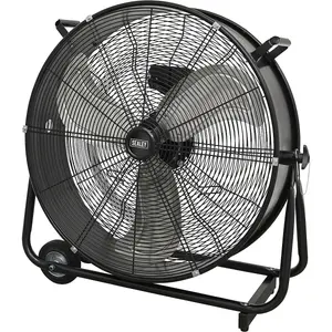 24" Industrial High Velocity Drum Fan - 2 Speed Settings - Wheeled Tilting Stand