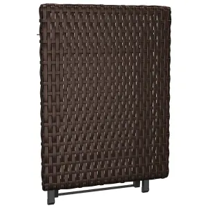 Berkfield Folding Table Brown 45x35x32 cm Poly Rattan