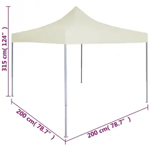 Berkfield Professional Folding Party Tent 2x2 m Steel Cream