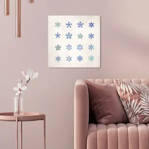 Snowflakes - Wrapped Canvas Print 76.2 cm H x 76.2 cm W x 3.8 cm D