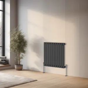 Right Radiators 600x748 mm Horizontal Single Flat Panel Designer Radiator Central Heating Rads Anthracite