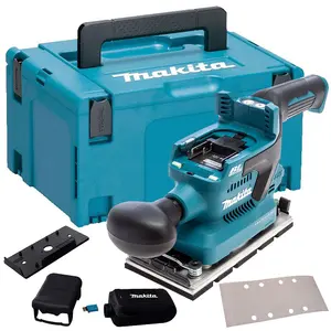 Makita DBO381ZU 18v LXT 1/3 Sheet Brushless Finishing Sander Cordless + Makpac