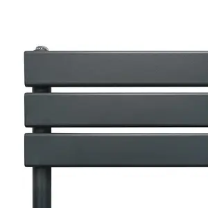 Flat Panel Towel Radiator - 1200mm x 450mm - Anthracite Grey