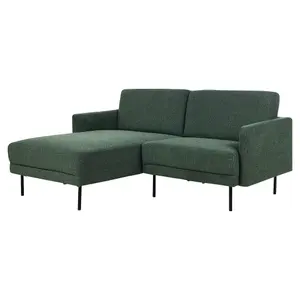 Right-Hand Corner Sofa BREDA Dark Green Fabric 2 Seater Right Hand