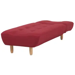 Fabric Chaise Lounge Red ALSTEN