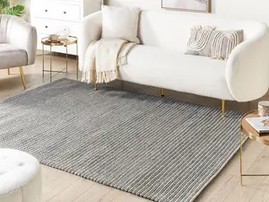 Wool Area Rug 140 x 200 cm Dark Grey KILIS