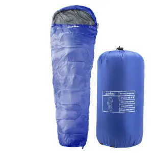 Mummy Sleeping Bag Single Stylish, Warm, Easy To Pack Camp Bag  Blue Mummy