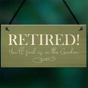 Red Ocean Funny Garden Sign Novelty Retirement Gift Hanging Door Summerhouse Sign Shed Sign Gift For Him Her Friendship Gift