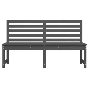 Berkfield Garden Bench Grey 157.5 cm Solid Wood Pine